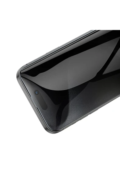 Hoco. iPhone 16 Pro Max 9D Dustproof Hayalet Cam Ekran Koruyucu - Siyah - Resim 4