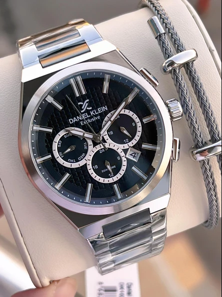 Daniel Klein İtalyan Tasarım Bileklik Hediyeli 2 Yıl Garantili Suya Dayanıklı Erkek Kol Saati XY.02 ürün görseli