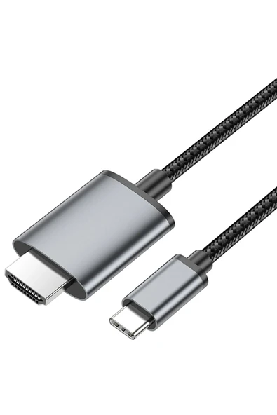 Hoco. UA27 2M Tak Çalıştır Type-C to HDMI Dönüştürücü - Gri - Resim 12