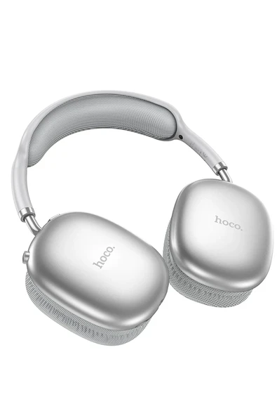Hoco. W35 Air Triumph Aux Destekli Bluetooth Kablosuz Kulaklık - Gümüş - Resim 2