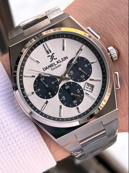 Daniel Klein Prx Kasa Kronometreli İtalyan Tasarım Bileklik Hediyeli Garantili Erkek Kol Saati PRx.4 - Resim 3