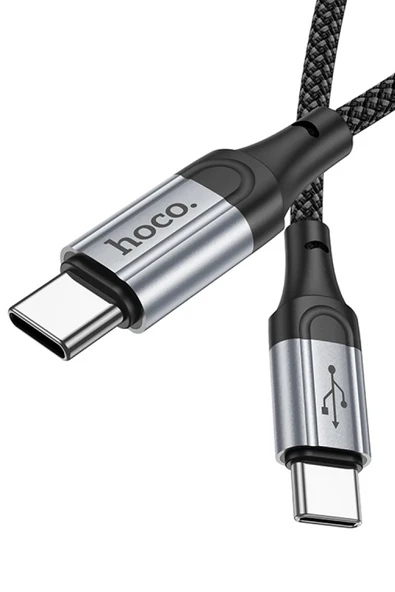 Hoco. X102 Fresh 1M 60W Type-C to Type-C PD Hızlı Şarj Data Kablosu - Siyah - Resim 8