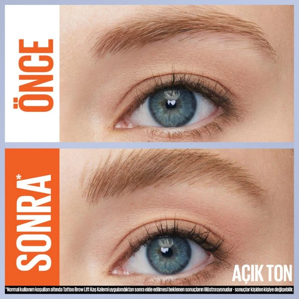 Maybelline New York Tattoo Brow Lift Kaş Kalemi- 01 Blonde (Açık Ton) - Resim 3