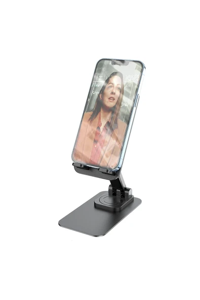 Hoco. PH50 Ayarlanabilir Katlanabilir Masaüstü Telefon Tablet Tutucu - Siyah - Resim 11