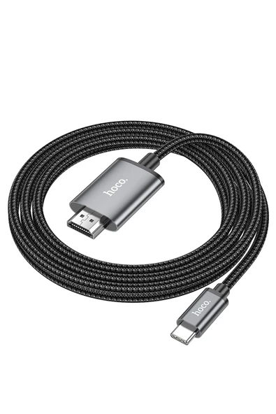 Hoco. UA27 2M Tak Çalıştır Type-C to HDMI Dönüştürücü - Gri - Resim 6
