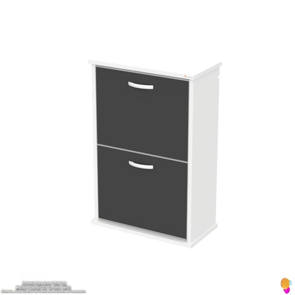 Modilayn UMAY Asma Kapı Önü 52x 78 x 26 cm’ lik 2 Düşer Kapak 4 Göz Bölmeli Ayakkabılık - Resim 6