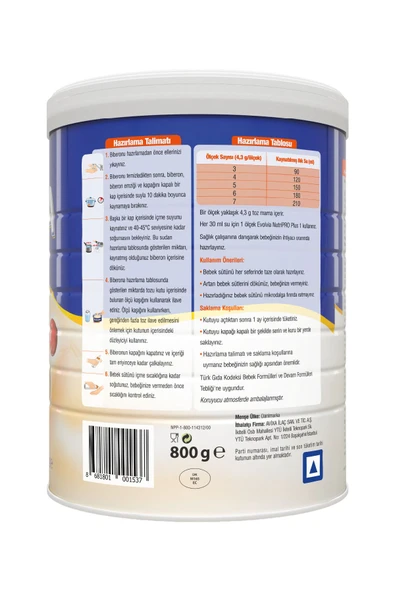 Evolvia Nutripro Plus 1 Bebek Sütü 800 gr 3 Adet - Resim 5