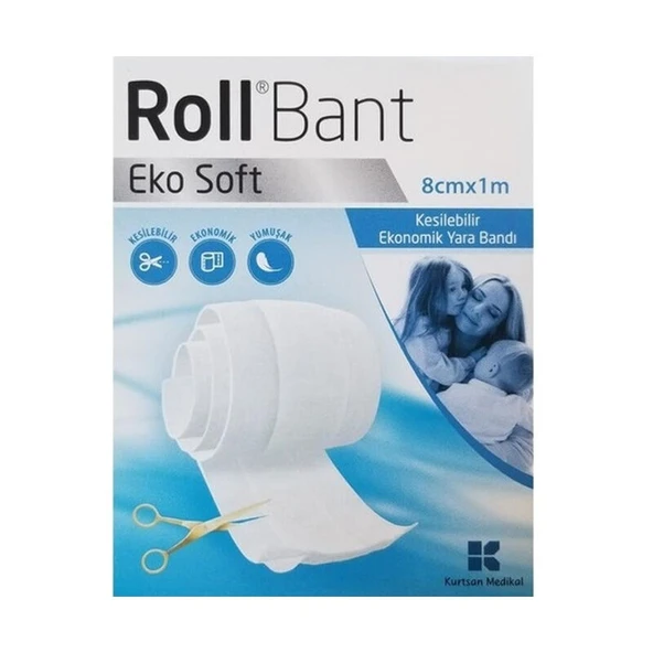 Roll Bant Eko Soft Kesilebilir Band 8cm x 1 m ürün görseli