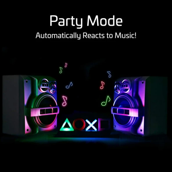 Ozmik Yeni ses kontrolü oyun simge ışık için PS4-PS5 Playstation oyuncu ticari renkli aydınlatma - Resim 8