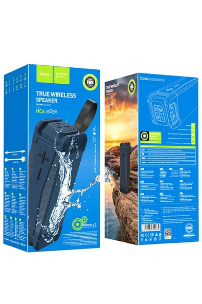 Hoco. HC6 Sports Bluetooth Kablosuz Hoparlör - Lacivert - Resim 8