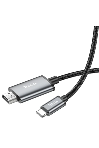 Hoco. UA27 2M Tak Çalıştır Type-C to HDMI Dönüştürücü - Gri - Resim 10