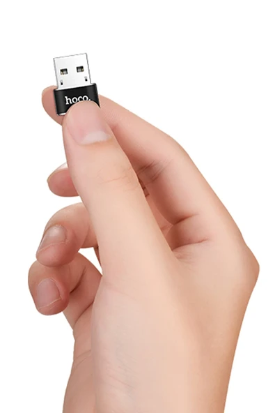 Hoco. UA6 Tak Çalıştır USB to Type-C Dönüştürücü - Siyah - Resim 7