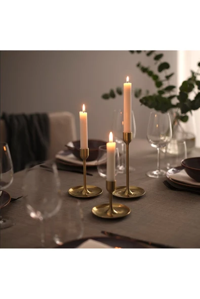 COZY ROOM - Fulltalıg Şamdan, Üçlü, Bronz - Resim 4