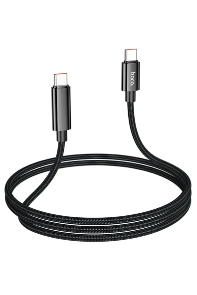 Hoco. U125 1.2M Benefit PD 100W Type-C to Type-C Şarj Data Kablosu - Siyah - Resim 6