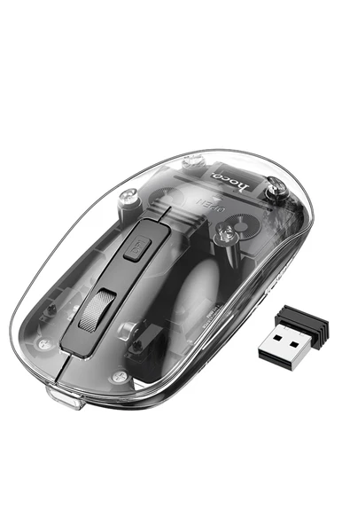 Hoco. GM29 2.4G Mysterious Business Çift Modlu Sessiz Kablosuz Mouse - Siyah ürün görseli 1