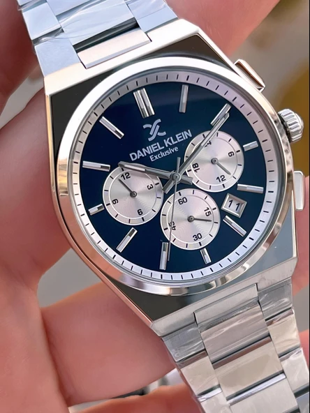 Daniel Klein Prx Kasa Kronometreli İtalyan Tasarım Bileklik Hediyeli Garantili Erkek Kol Saati PRx.3 - Resim 5