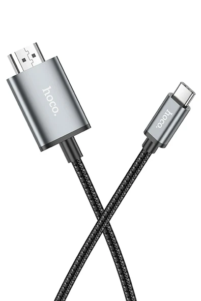 Hoco. UA27 2M Tak Çalıştır Type-C to HDMI Dönüştürücü - Gri - Resim 9
