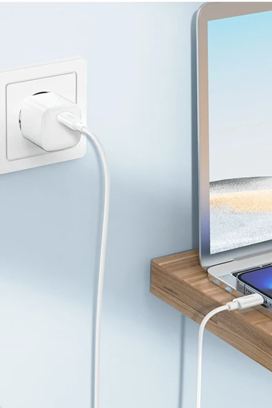 Hoco. X88 1M Type-C to Lightning Şarj Data Kablosu - Beyaz - Resim 7