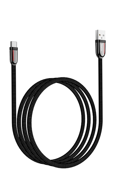 Hoco. U74 USB to Type-C Şarj Data Kablosu - Siyah - Resim 2