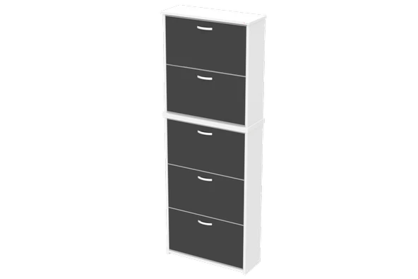 Modilayn VERVE Asma Antre 72x194x26 cm’ lik 5 Düşer Kapak 10 Göz Bölmeli Ayakkabılık - Resim 7