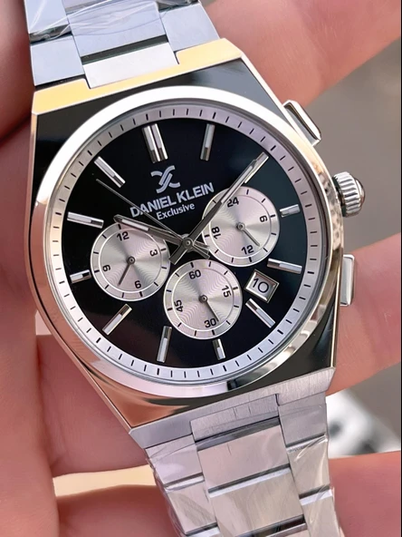 Daniel Klein Prx Kasa Kronometreli İtalyan Tasarım Bileklik Hediyeli Garantili Erkek Kol Saati PRx.1 - Resim 4