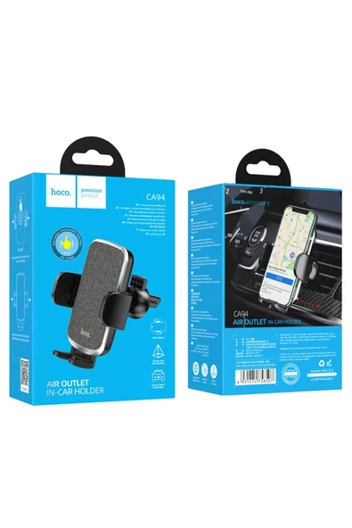 Hoco. CA94 Polaris Izgara Klipsli Ayarlanabilir Araç Tutucu - Siyah - Resim 9