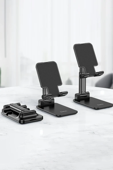 Hoco. PH29A Katlanabilir Masaüstü Holder - Siyah - Resim 4