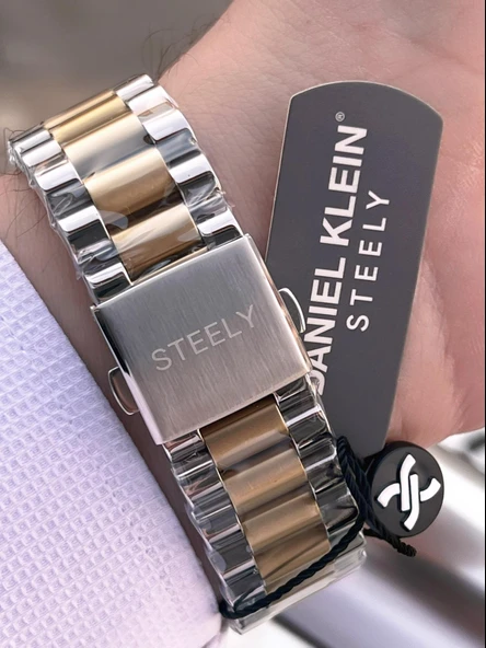 Daniel Klein İtalyan Tasarım Bileklik Hediyeli 2 Yıl Garantili 3 Atm Erkek Kol Saati ES.13861-9 - Resim 5