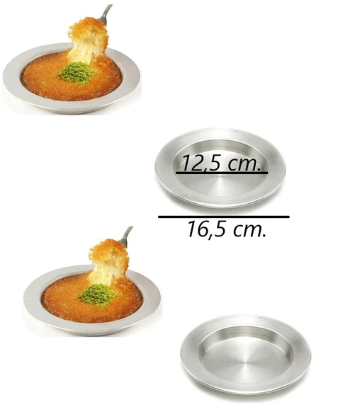 Alüminyum kararmaz 4 lü künefe tabağı - künefe pişirme tabağı - Resim 2
