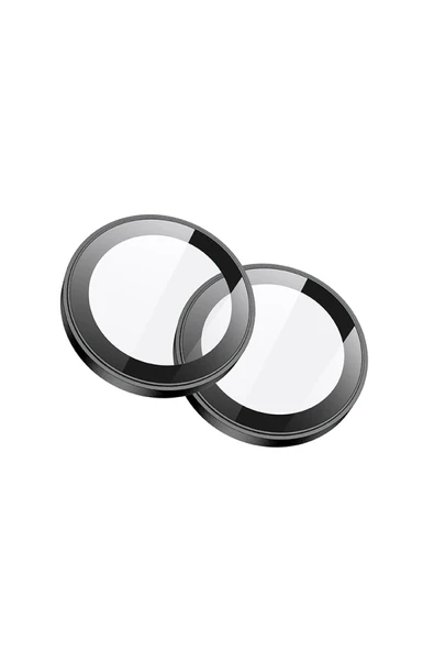 Hoco. iPhone 16 3D Metal Frame Kamera Lens - Pembe - Resim 4