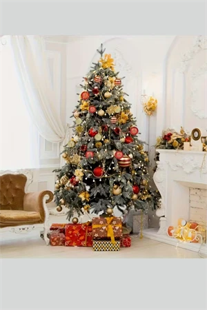 50 Adet 40mm Kırmızı Altın Beyaz Noel Ağacı Süs Topları Seti | 9 Farklı Desen & Hafif Dayanıklı Yılbaşı Dekoru - Resim 10