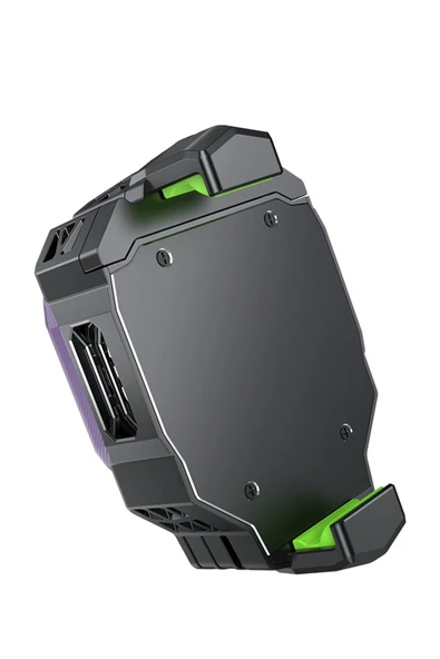 Hoco. GM26 Dijital Sıcaklık Göstergeli Radyatör Telefon Soğutucu Fan - Siyah-Mor - Resim 5