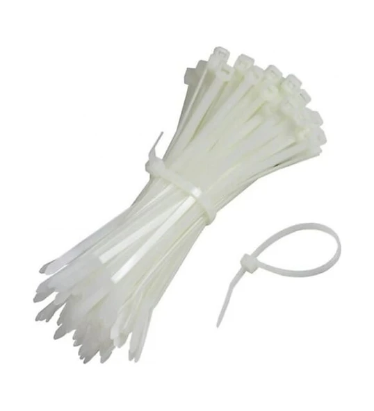 Kablo Bağları Beyaz & Siyah 2,5x100 mm - Kaliteli ve Güvenilir Bağlantılar için ürün görseli