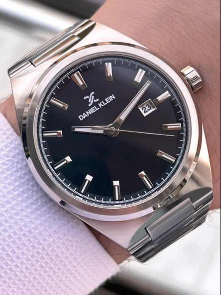 Daniel Klein İtalyan Tasarım Bileklik Hediyeli 2 Yıl Garantili 3 Atm Erkek Kol Saati ES.13861-2 - Resim 2