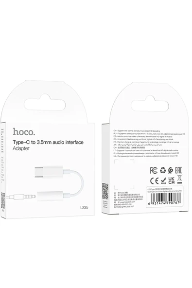 Hoco. LS35 Type-C to Aux Kablo - Beyaz - Resim 10