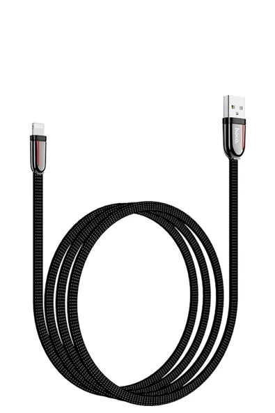 Hoco. U74 USB to Lightning Şarj Data Kablosu - Siyah - Resim 2