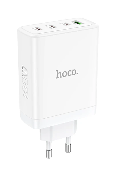 Hoco. N31 Leader PD 100W 3 Adet Type-C 1 Adet USB Şarj Aleti - Beyaz - Resim 11