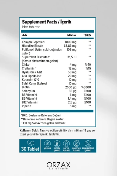 DAY2DAY THE COLLAGEN BEAUTY 30 ELASTIN TABLET - Resim 2