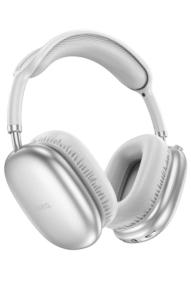 Hoco. W35 Air Triumph Aux Destekli Bluetooth Kablosuz Kulaklık - Gümüş - Resim 4