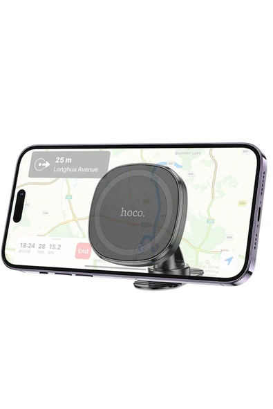 Hoco. H35 Cheetah Yapışkanlı Manyetik Magsafe Araç Tutucu - Siyah - Resim 4