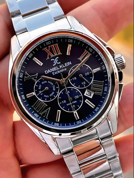Daniel Klein Roma Rakamlı İç Kadran Fonksiyonları Aktif 2 Yıl Garantili Erkek Kol Saati EDK.14222.2 - Resim 5