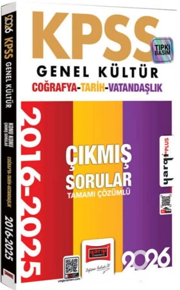 2026 KPSS Genel Kültür Tarih Coğrafya Vatandaşlık 2016 2026 Konu Konu Tamamı Çözümlü Çıkmış Sorular Yargı ürün görseli 1