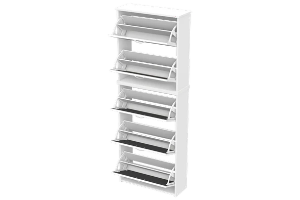 Modilayn VERVE Asma Antre 72x194x26 cm’ lik 5 Düşer Kapak 10 Göz Bölmeli Ayakkabılık - Resim 6