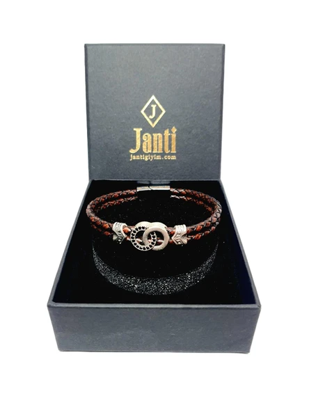 JTAW25BLK1637 HAKİKİ DERİ MIKNATIS KAPAMA ALAŞIMLI METAL GARANTİLİ HEDİYE KUTULU JANTİ BİLEKLİK ürün görseli 1