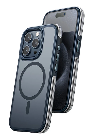 Hoco. iPhone 15 Pro Anti Fall Airbag Magsafe Kapak - Lacivert ürün görseli 1