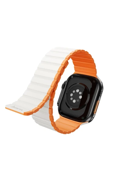 Hoco. Watch 42mm AS102 Silikon Kordon - Yıldız Işığı-Turuncu - Resim 4