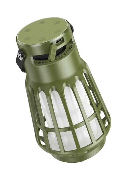 Hoco. BS61 Wild Fun Kamp Işıklı Bluetooth Kablosuz Hoparlör - Yeşil - Resim 2