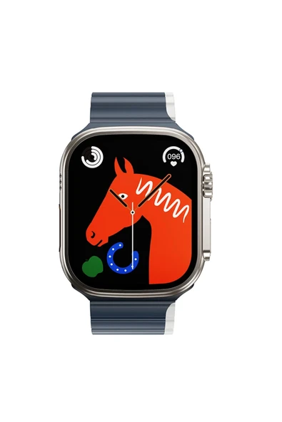 Hoco. Watch 38mm AS102 Silikon Kordon - Lacivert-Gri ürün görseli 1