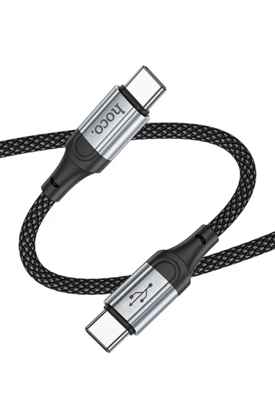 Hoco. X102 Fresh 1M 60W Type-C to Type-C PD Hızlı Şarj Data Kablosu - Siyah - Resim 7