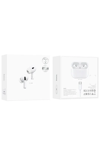 Hoco. EW63 Aktif Gürültü Engelleyici Özellikli Bluetooth 5.3 Kablosuz TWS Airpods Kulaklık - Beyaz - Resim 7